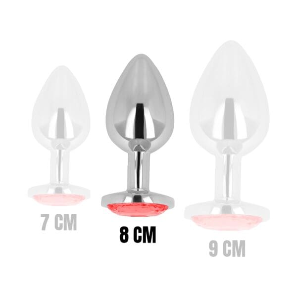 OHMAMA - ANAL PLUG WITH RED CRYSTAL 8 CM 4
